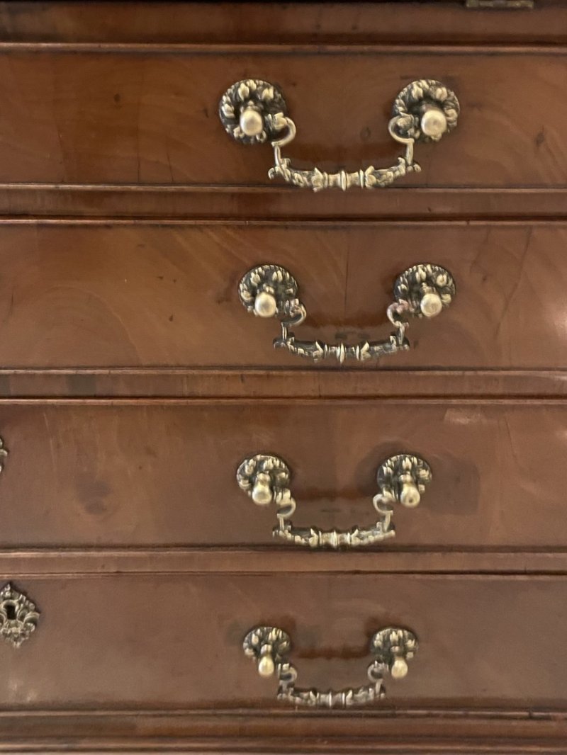 Outstanding Quality Antique George III Mahogany Bureau - Image 7